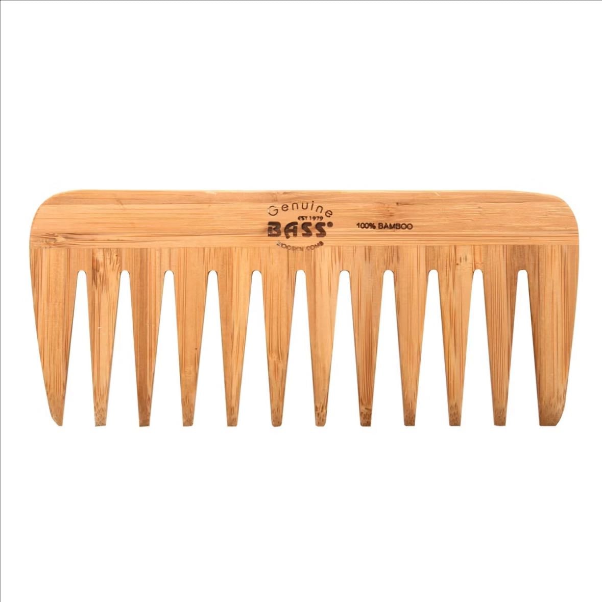 Bass Brushes 100% Natural Premium Bamboo Grooming Comb Wide Tooth Style - $12.95