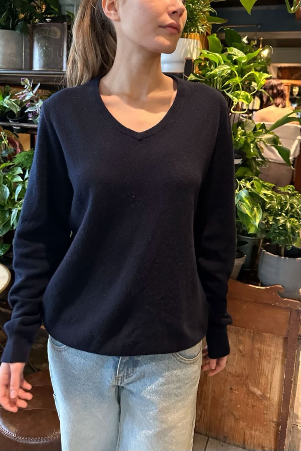 MARTHA THICK SWEATER - brandy Melville - navy blue (regular fit)