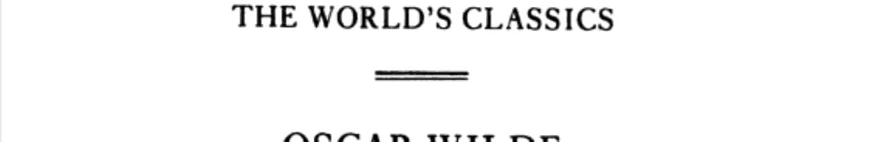 The Picture of Dorian Gray - Oscar Wilde · 1981