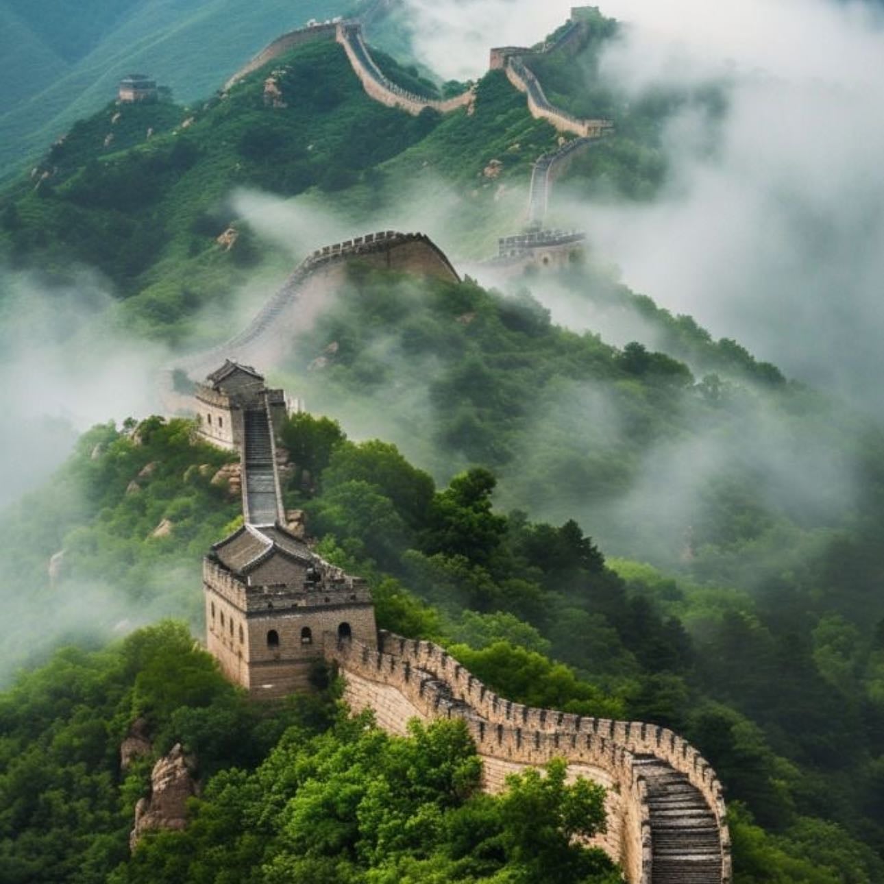 Caminar por la muralla China