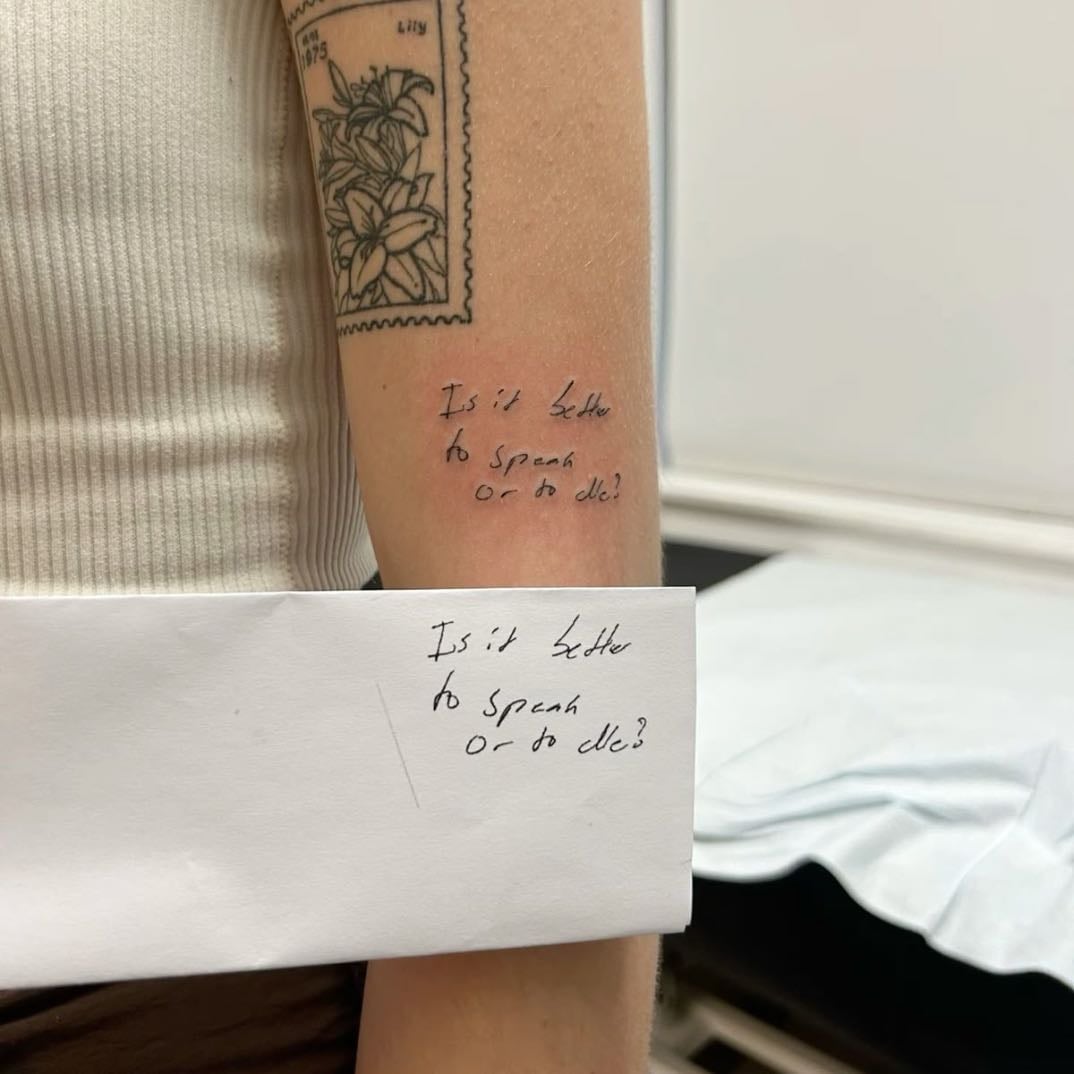 "Is it better to speak or to die?" - Call me by your name