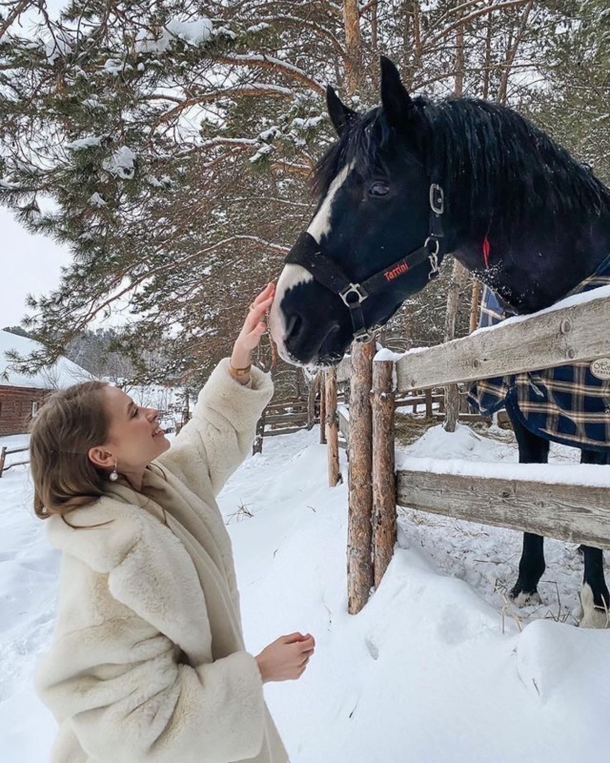 With animal
