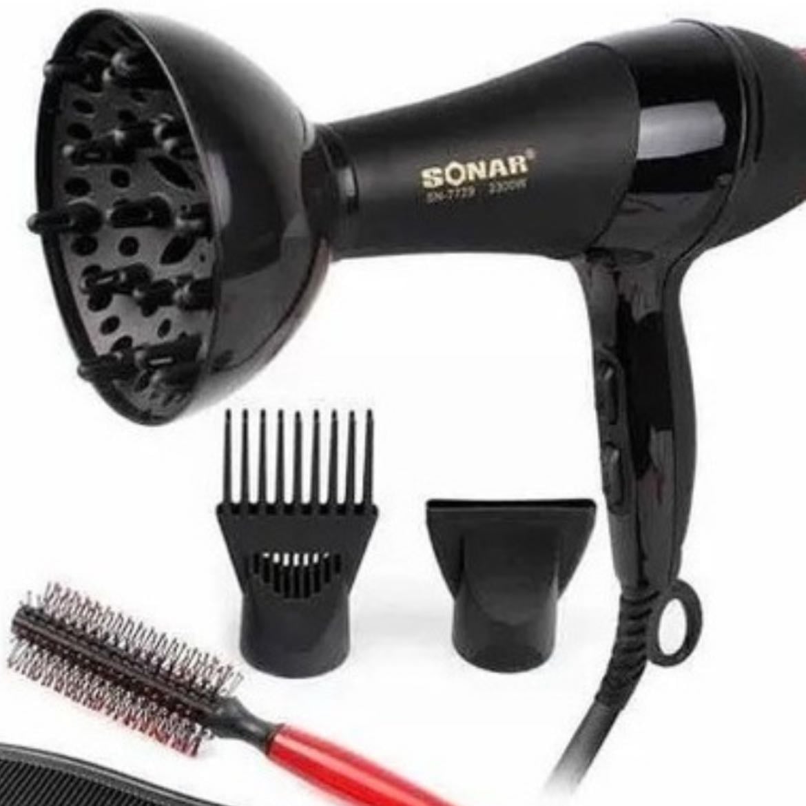Secadora de cabello Sonar Sn-7729 Negra - Difusor