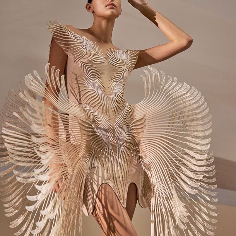 Iris Van Herpen - Création 3D, organic/floral silhouette