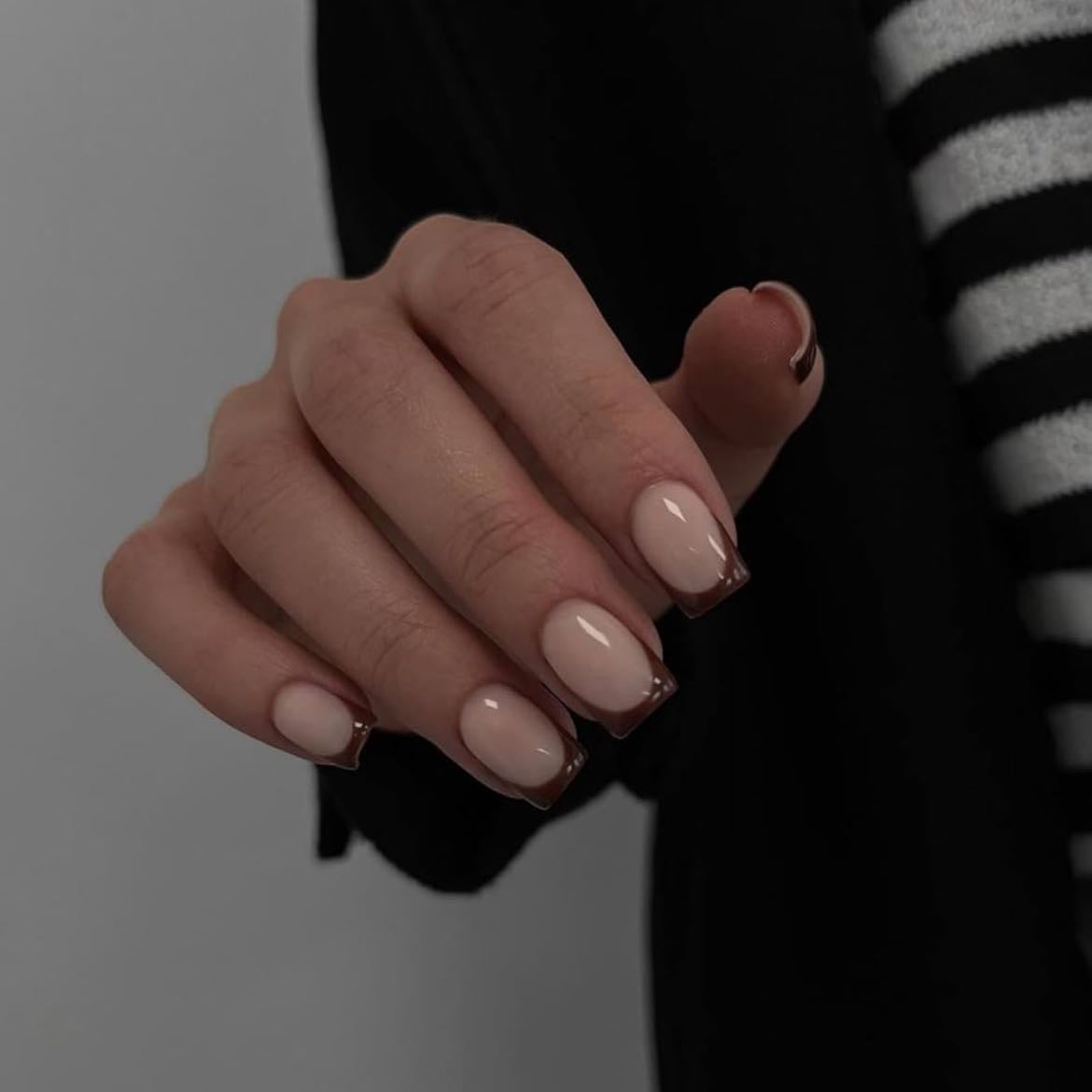 colored squared french tips
