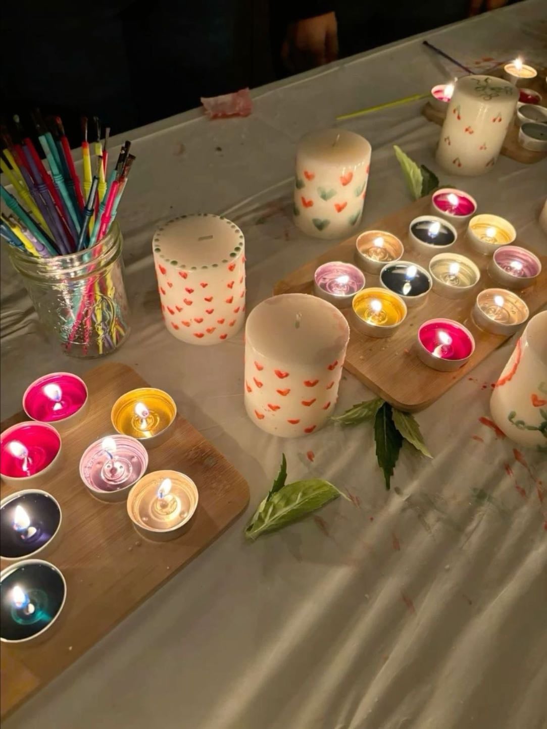 painting candles