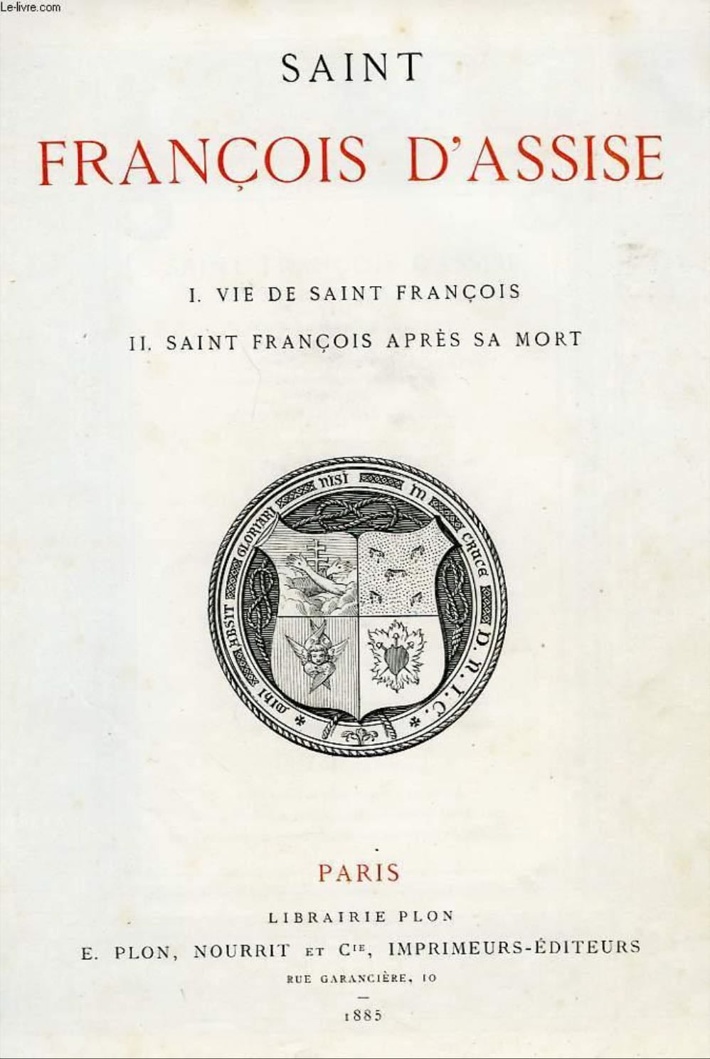Livre sur Saint François d’Assise