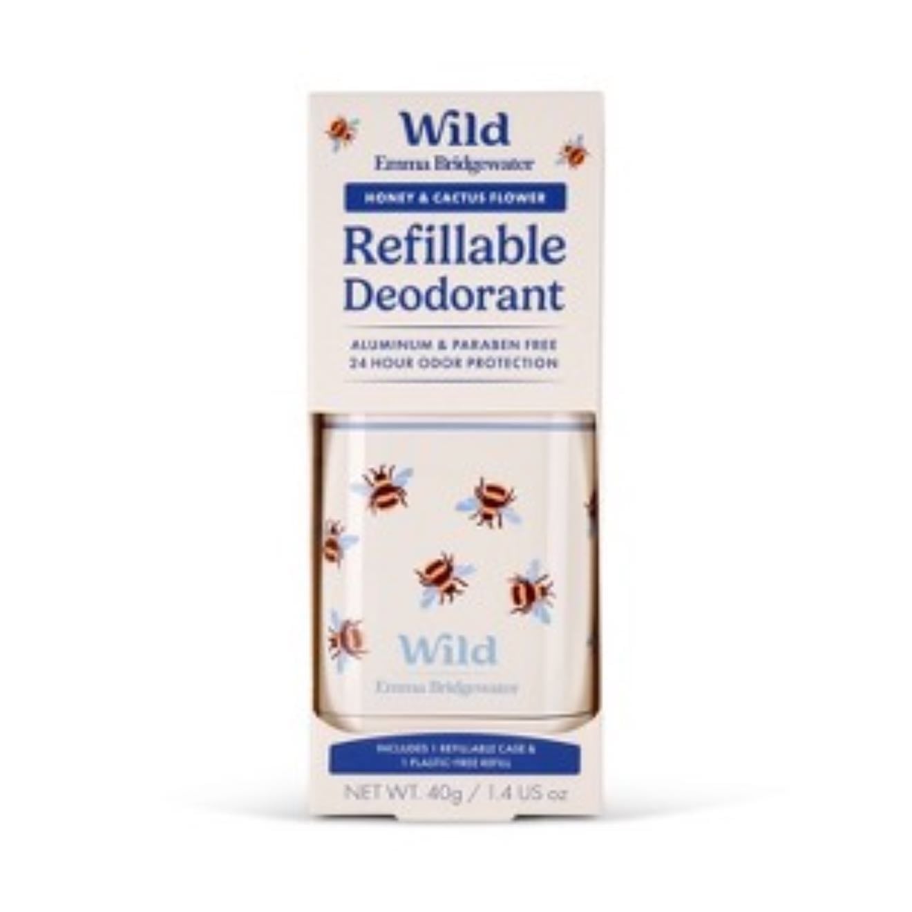 Wild Cosmetics - Refillable Bee Case with Honey & Cactus Flower