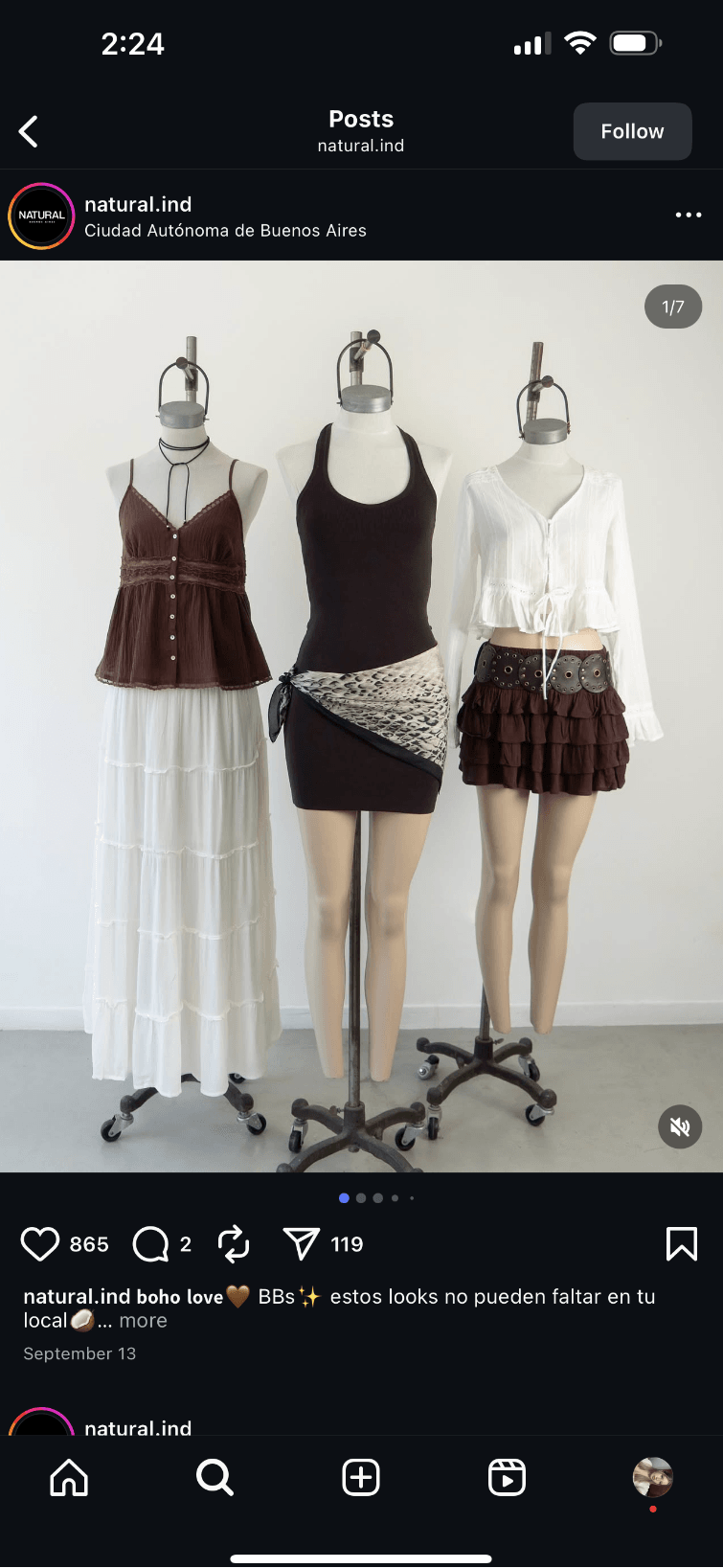 NATURAL IND - 📍Helguera 680
talle: U
