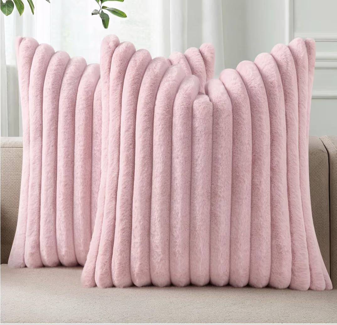 Pallene Faux Fur Plush Throw Pillow Covers