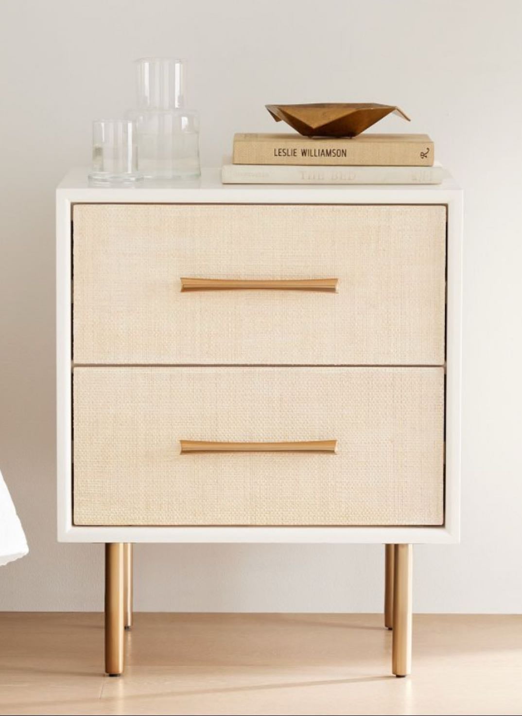 Wooden & White nightstand