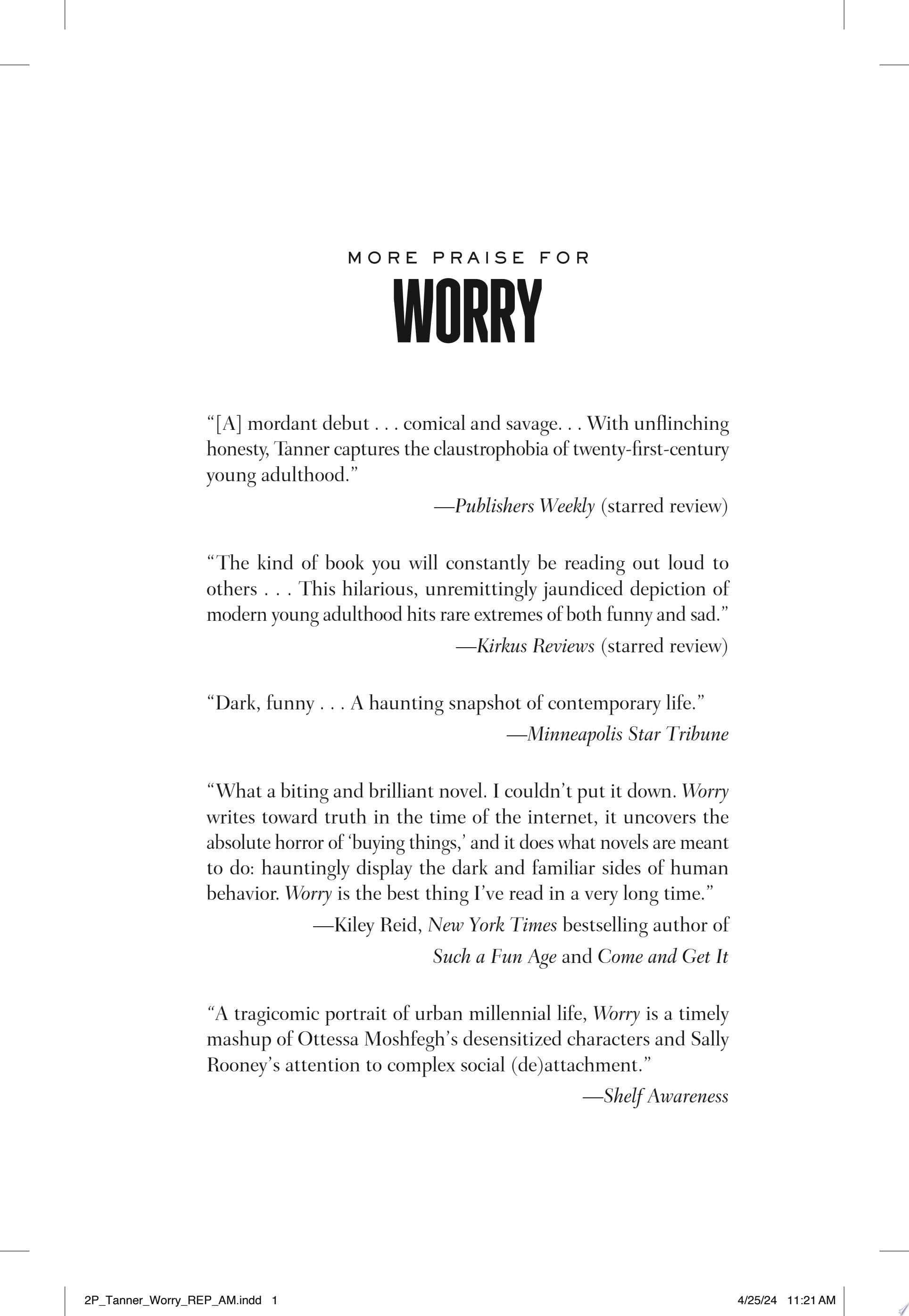 Worry - Alexandra Tanner · 2024