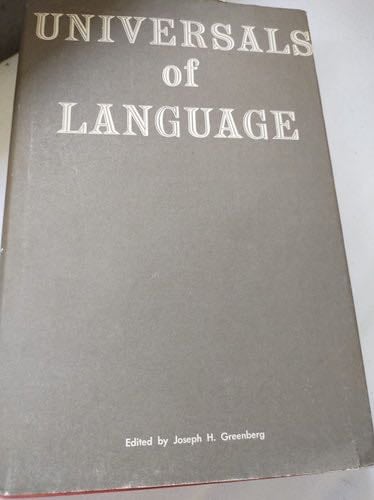 Universals of Language - Joseph H. Greenberg · 1966