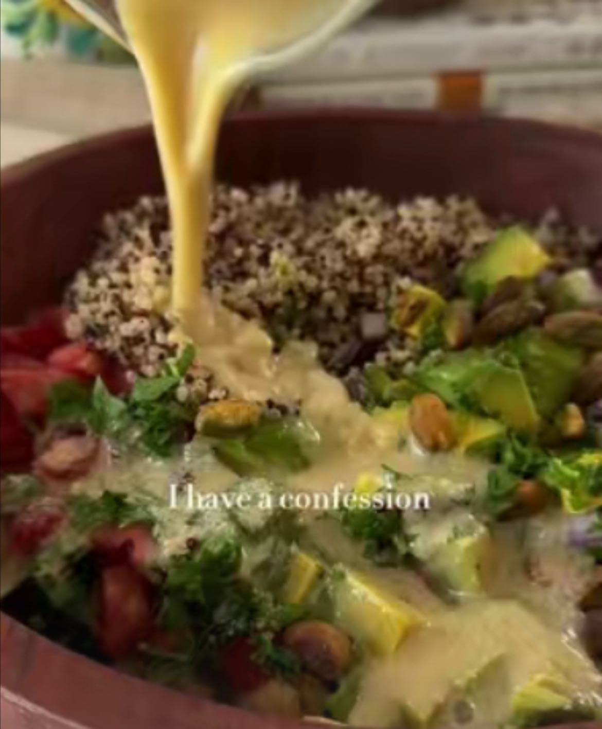 Chickpea Quinoa Salad with Cumin Tahini Dressing - Justine Colbert - Tiktok