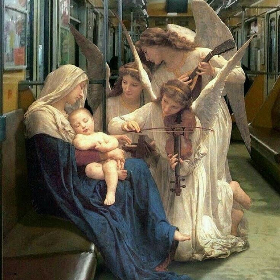 A Song of the Angels (adapted) - Painted by William Adolphe Bouguereau