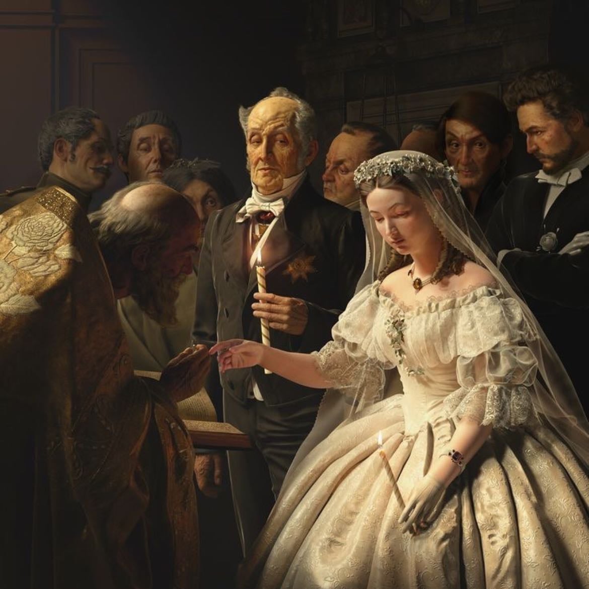 The Unequal Marriage - Painted by Vasili Pukirev