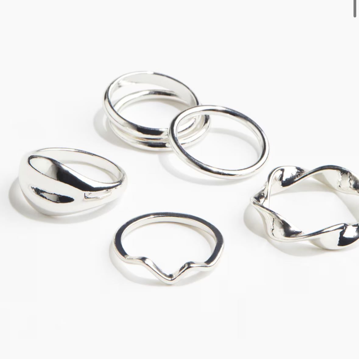 6ER-PACK RINGE - h&m