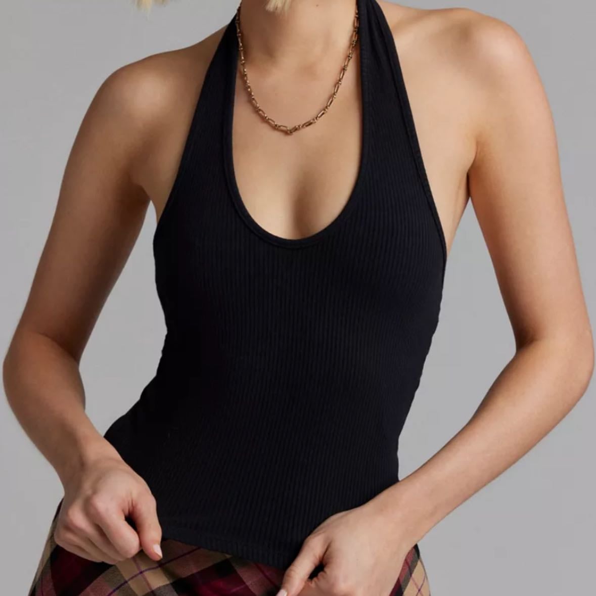 BDG Joanna Ribbed Knit Halter Top - urban