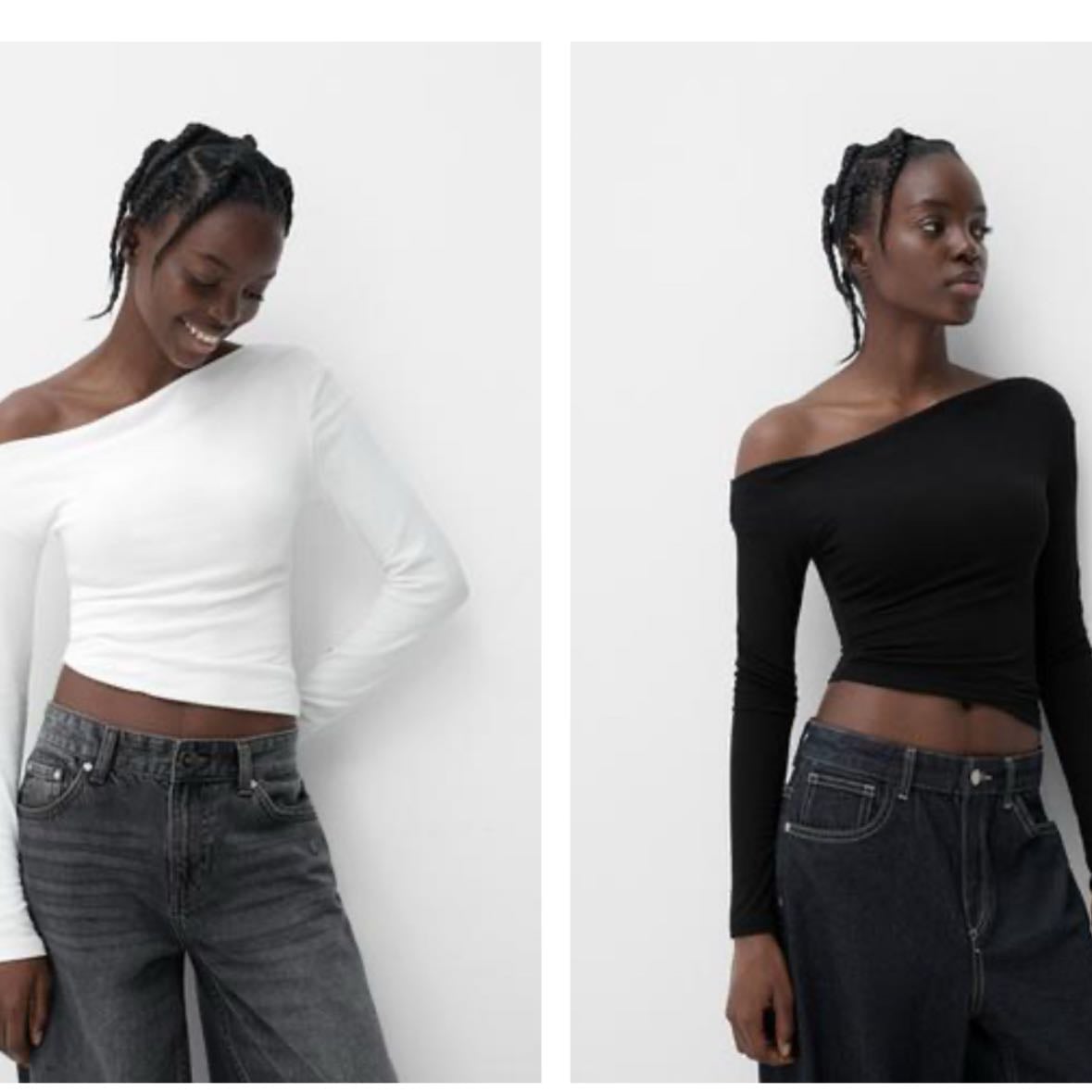 remeras manga larga - bershka