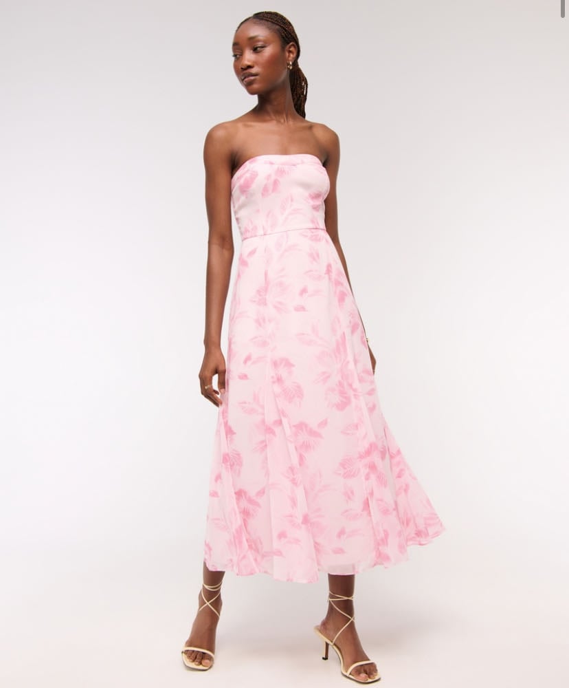 Abercrombie strapless godet mini dress - $120