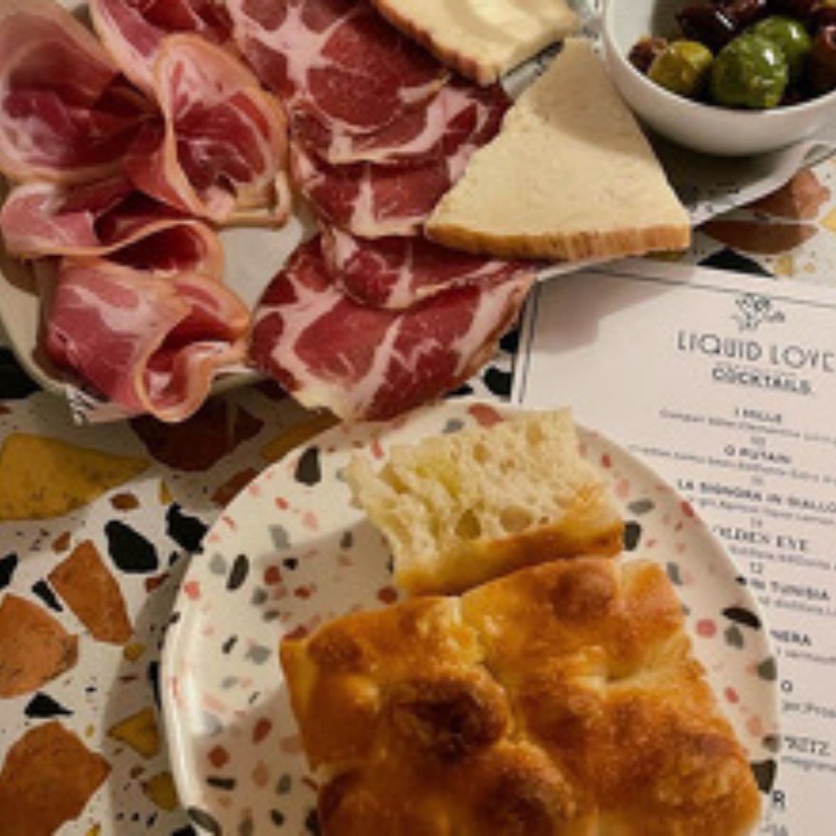 Liquid Love Cocktails and Food - Cocktails and Foccacia