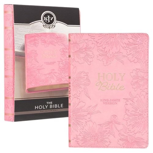 KJV Holy Bible, Gift Edition King James Version, Faux Leather Flexible Cover, Blossom Pink Floral - Christian Art Publishers · 2023