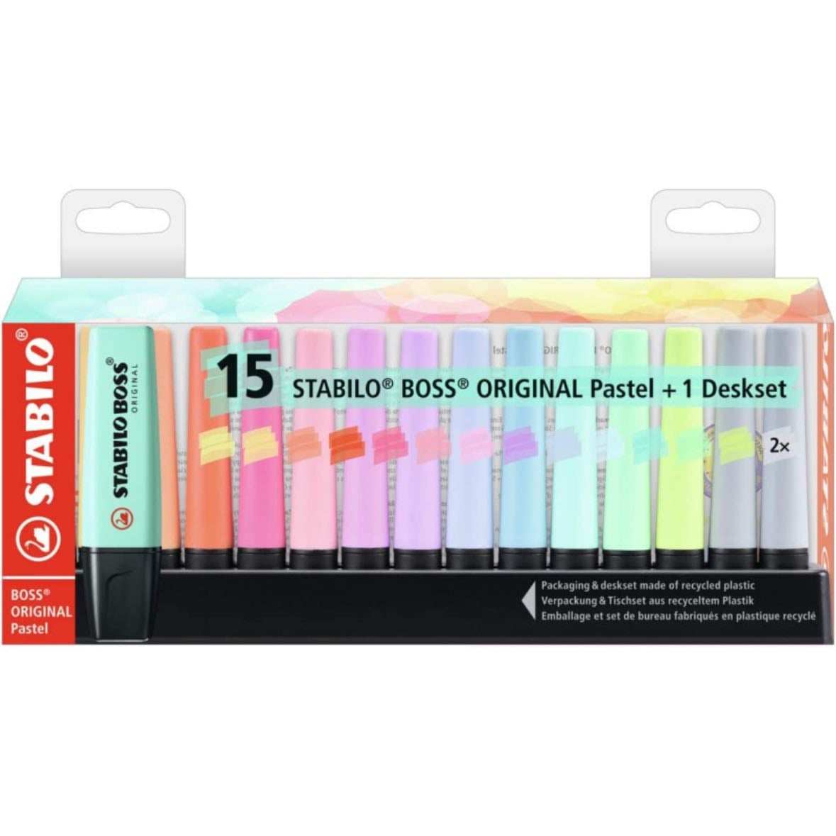 STABILO BOSS ORIGINAL pastel, estuche con 15 marcatextos - Sueño con estos