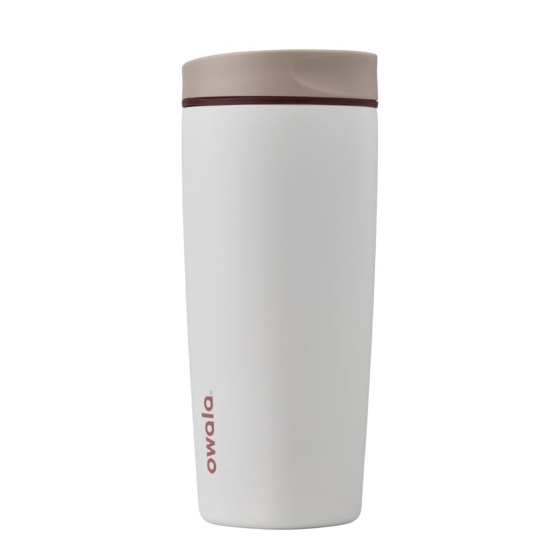 Owala SmoothSip Slider Vaso 20 oz, Color Beige/Blanco Vanilla Bean - Oooh es q este es perfecto para mi tecito o mi cafecito aparte suuuper astetik
