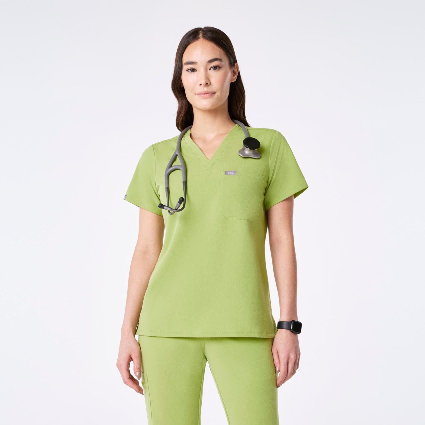 FIGS - Women’s Catarina One-Pocket Scrub Top™ - Matcha · FIGS