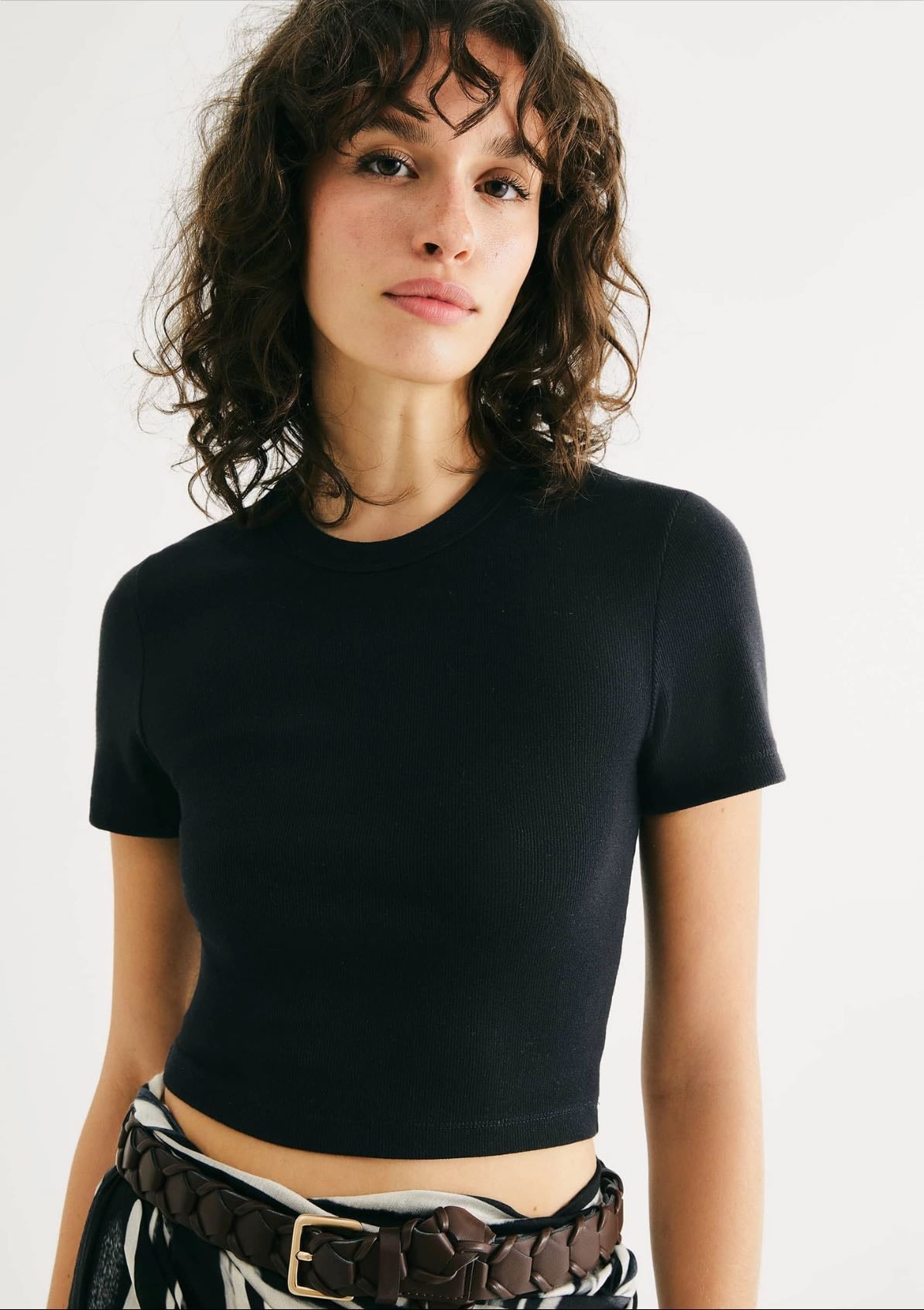 Cropped Rib Preto - Hering