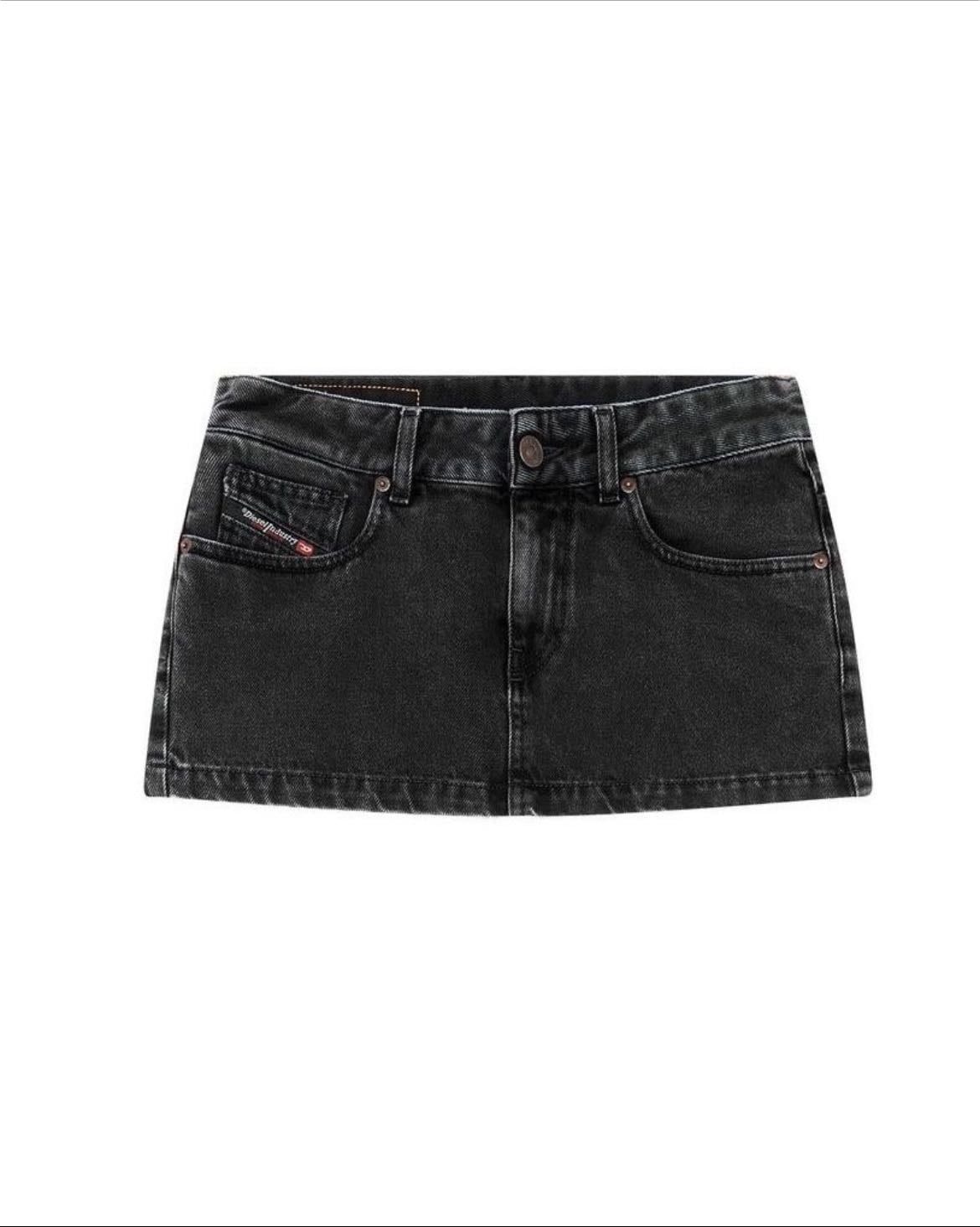 saia jeans preta