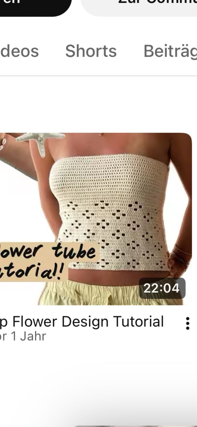 tube top flower design