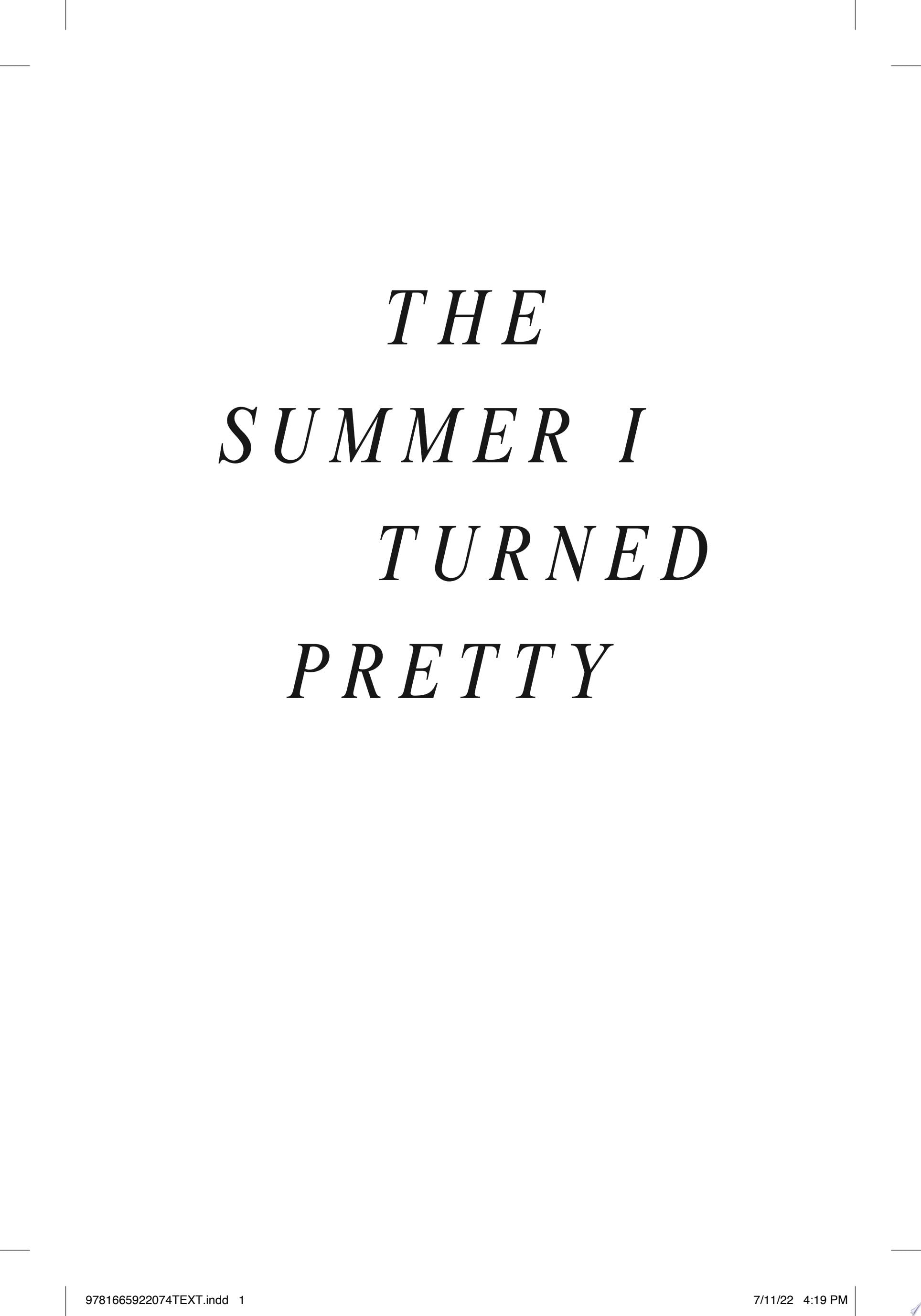 The Summer I Turned Pretty - Jenny Han Β· 2022