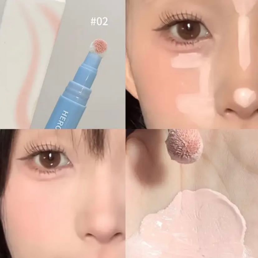 Corrector rosa HEORANGE - este es completamente opcional porque aveces ocupaba el delineador y otras ocupaba este corrector, súper económico en temu pero puedes comprarte uno de tu preferencia