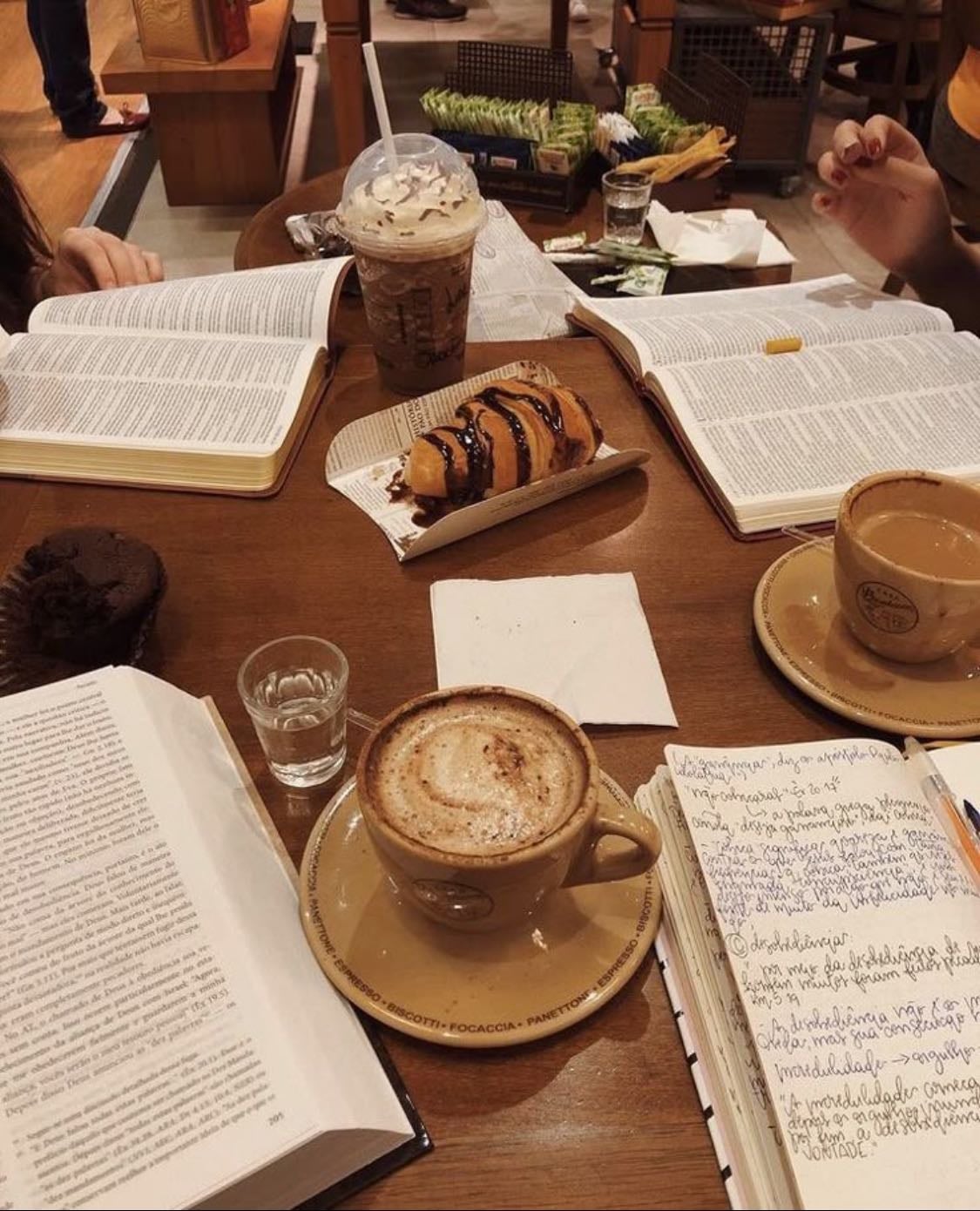 Study in a cafe