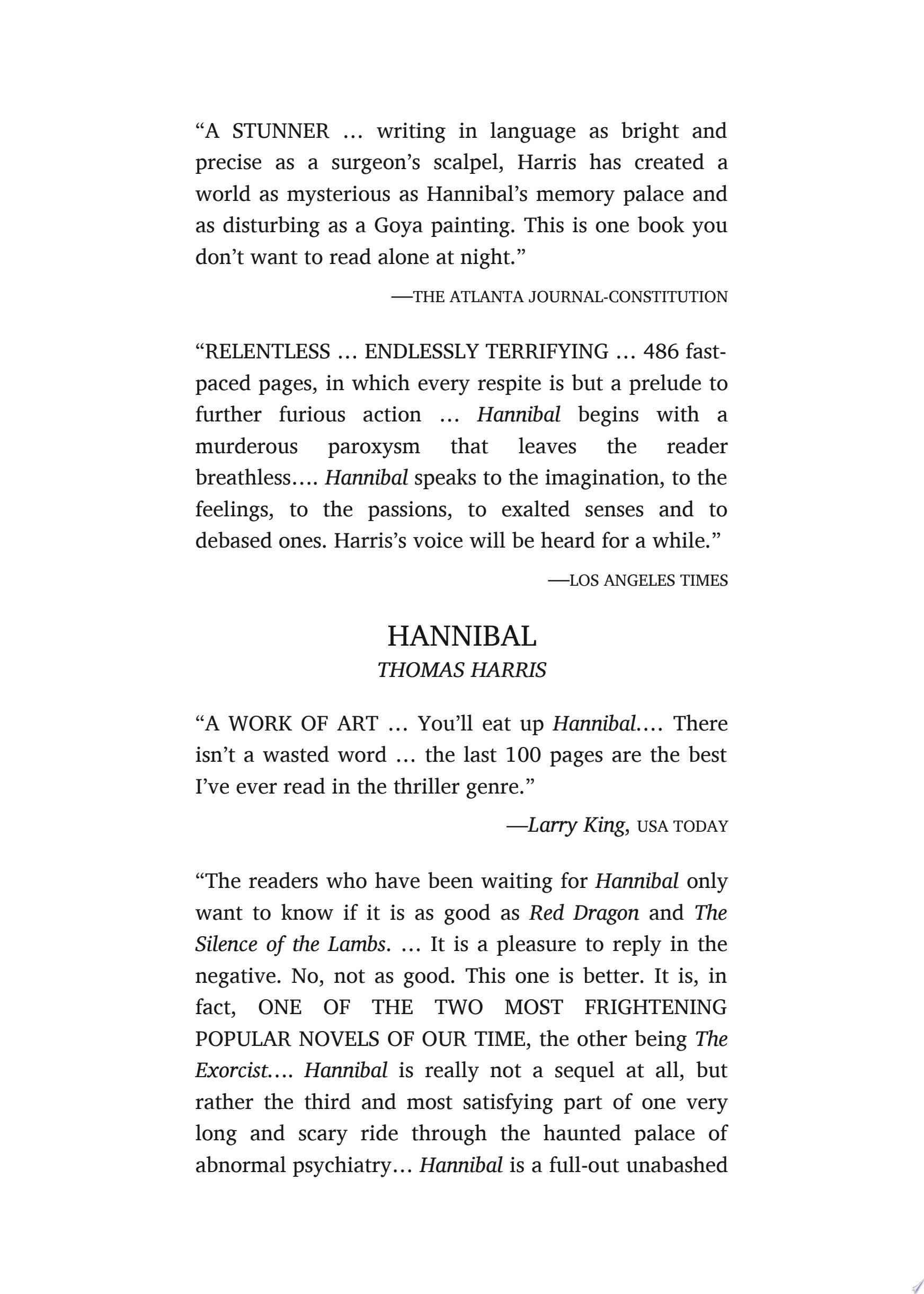Hannibal - Thomas Harris · 1999