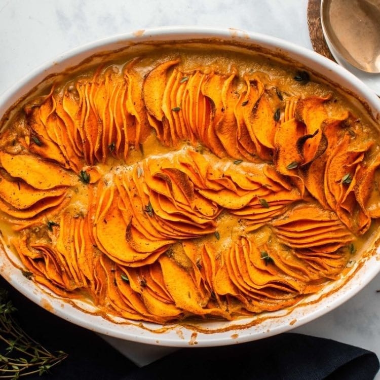 Sweet potato gratin