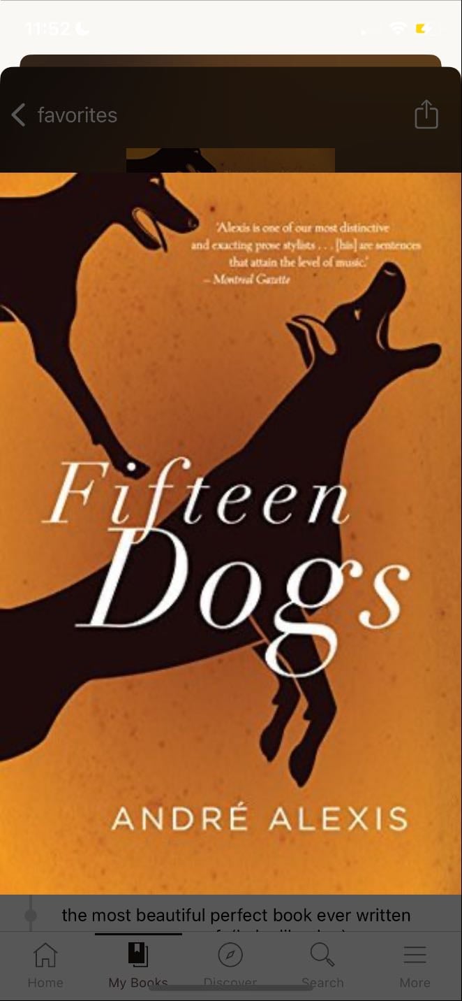 fifteen dogs - andré alexis - fav book