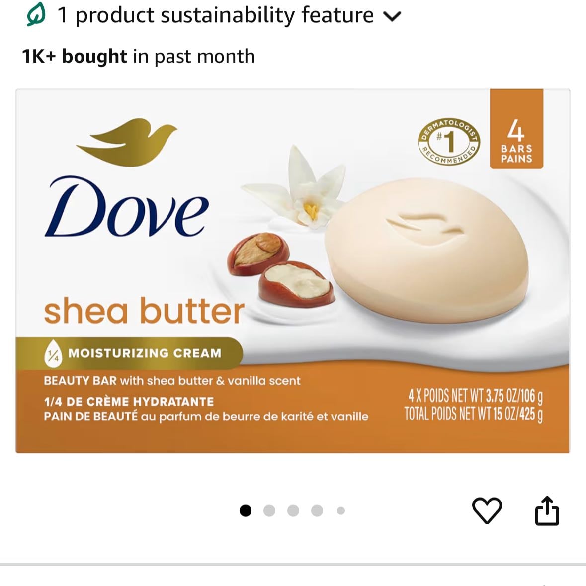 Vanilla Soap - 4 pack for $6.97 but I can just get it at Walmart/ pairs with the shower net