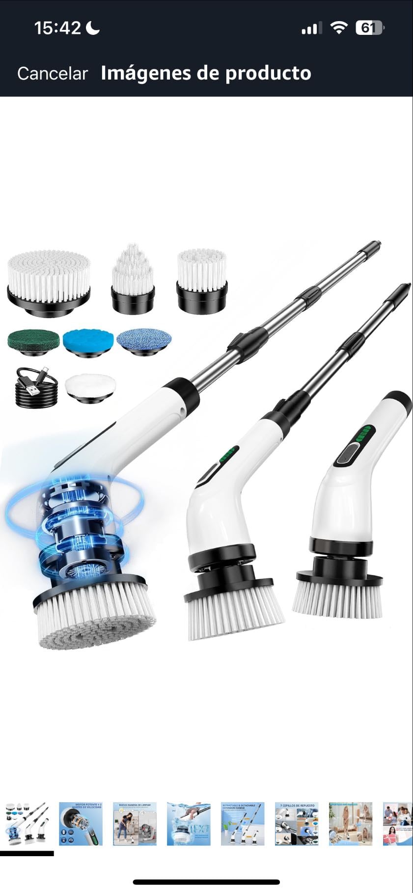 Cepillo giratorio con cabezales de limpieza - Amazon
