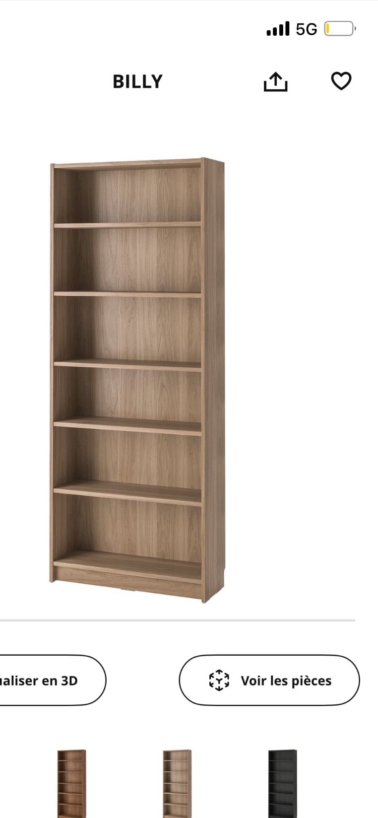 Bibliothèque Billy motif chêne