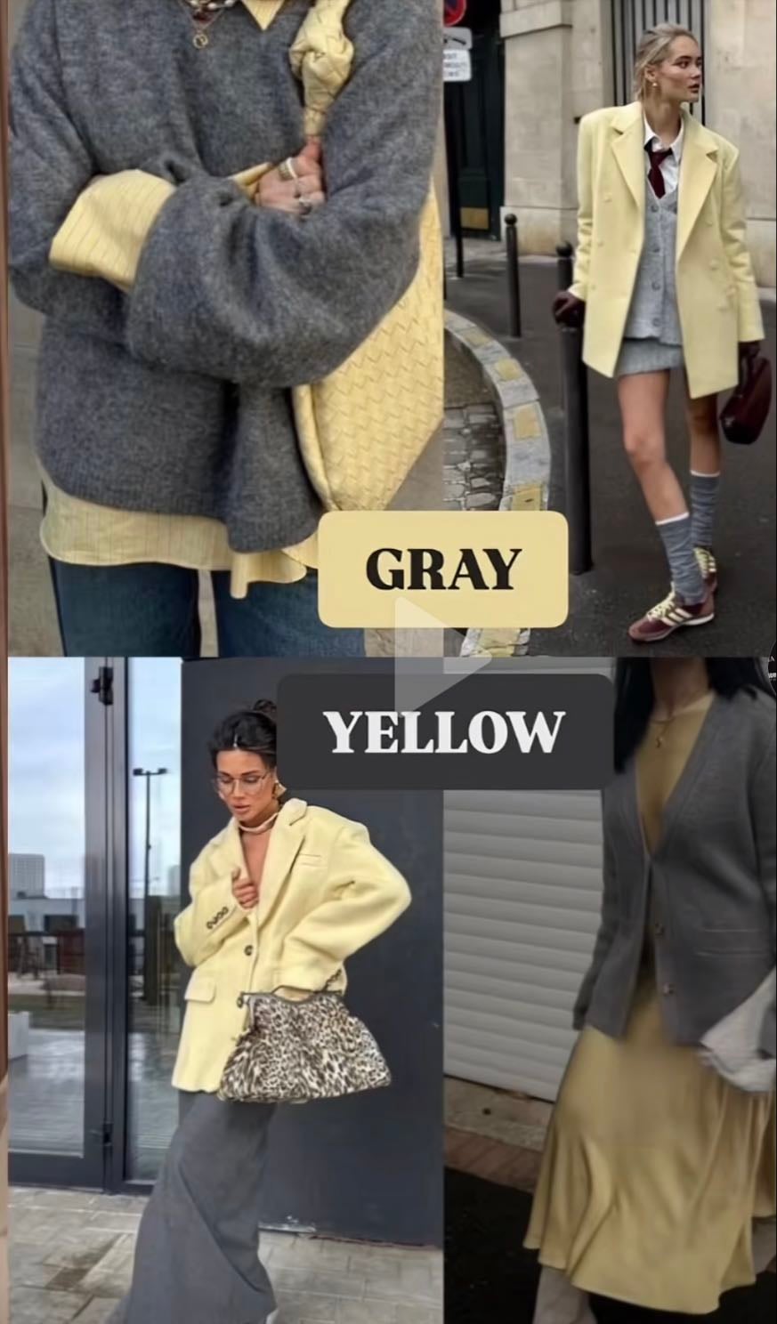 Gris y amarillo