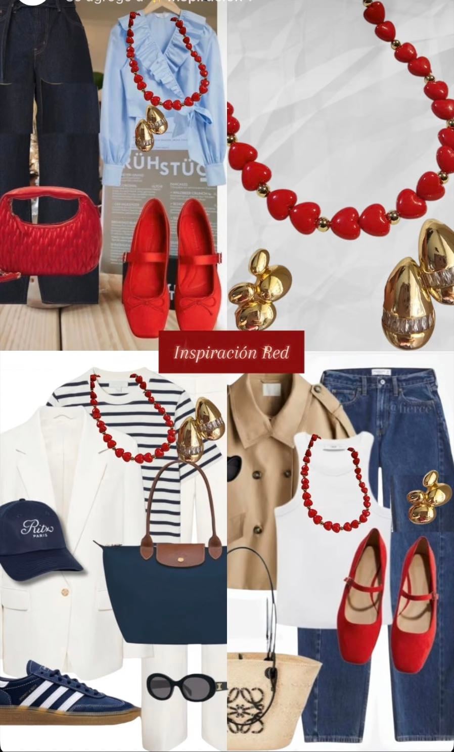 Rojo y jeans
