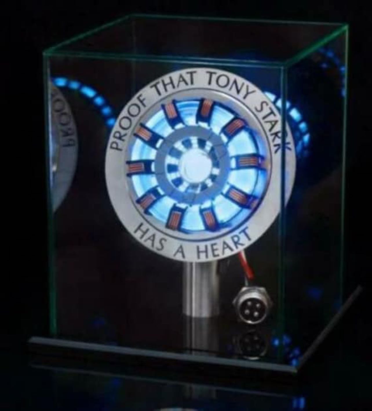 proof tony stark has a heart lamp