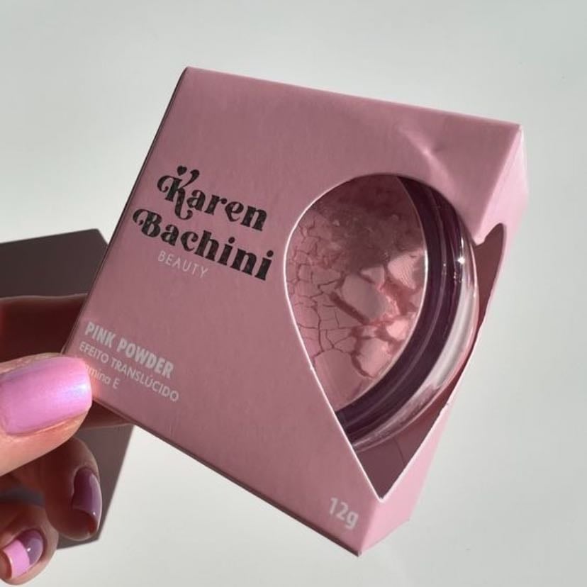 Pó solto rosa Karen Bachini - gostei bastante