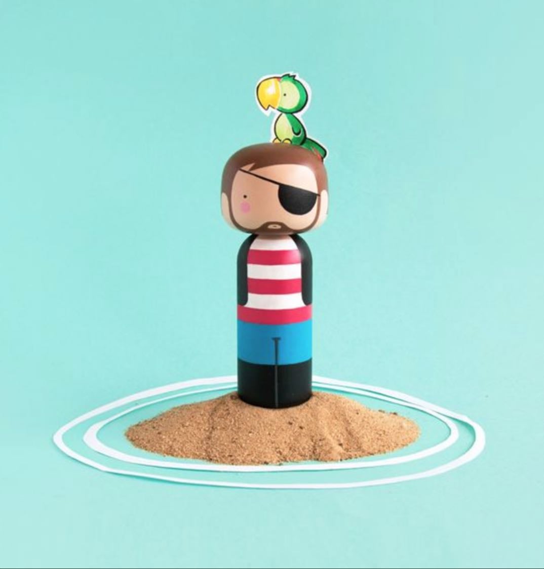 Kokeshi Lucie Kaas - Piraat
