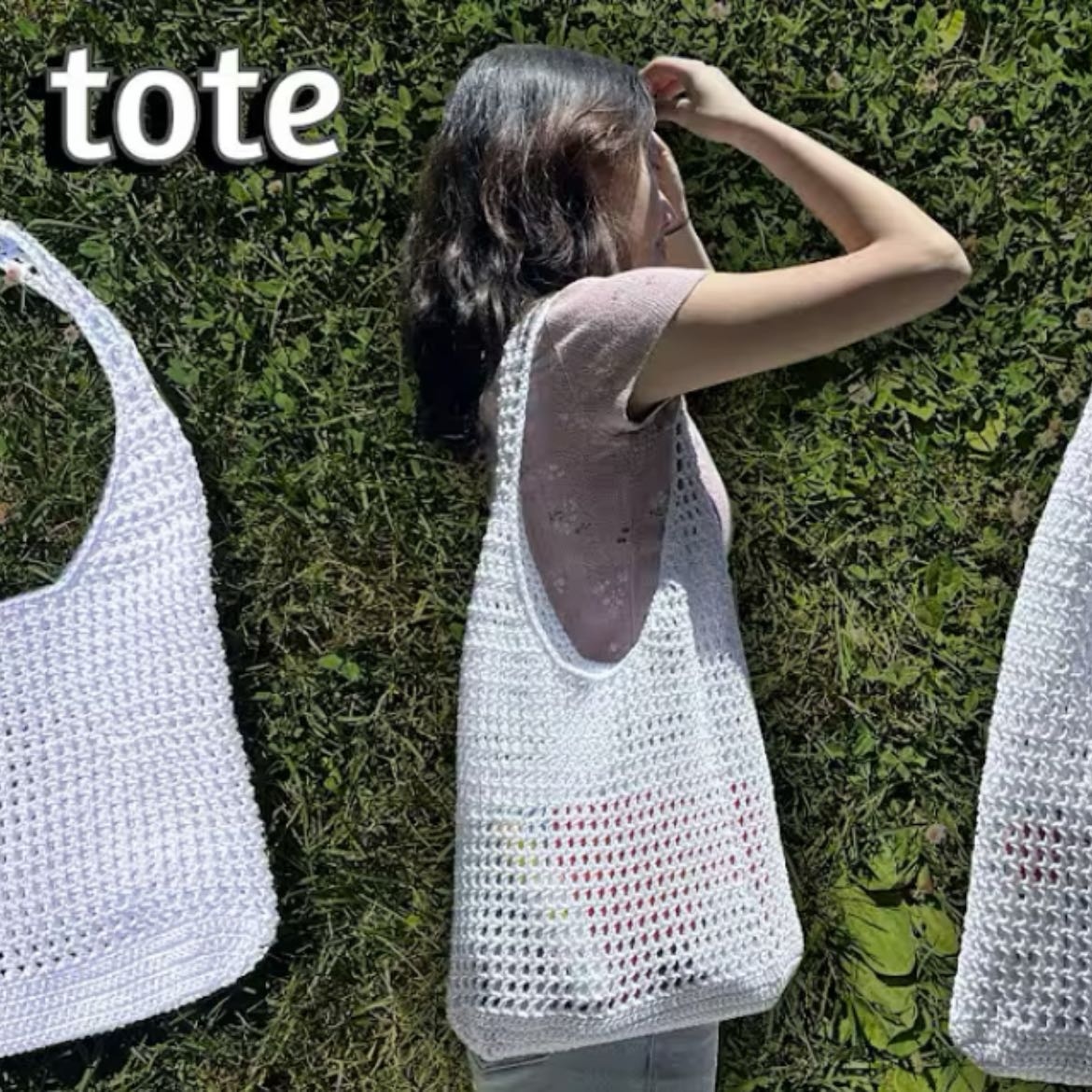 mesh tote bag