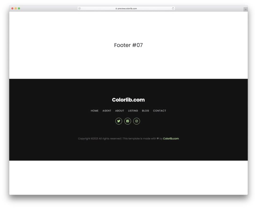 Footer design