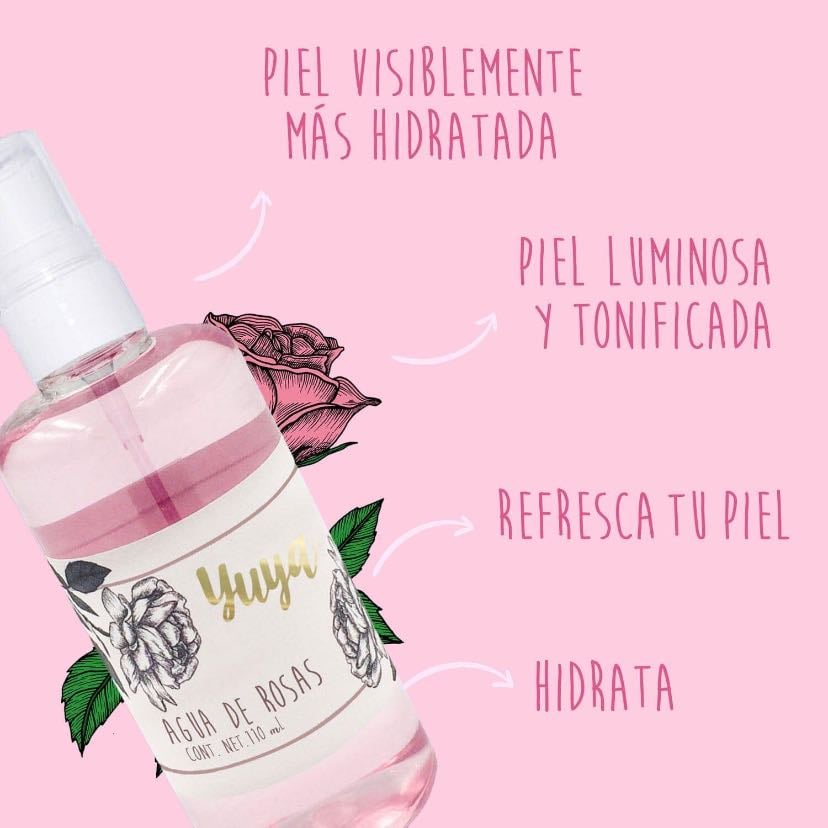 Agua de rosas - Muy fresca, hidratante y con luminosidad!