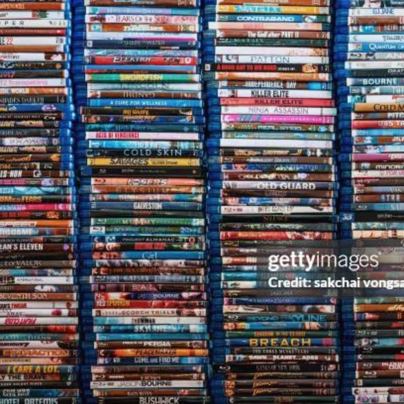 A lot of dvds and cds